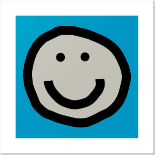 Minimal Happy Smiley Face Lead Crystal Posters and Art